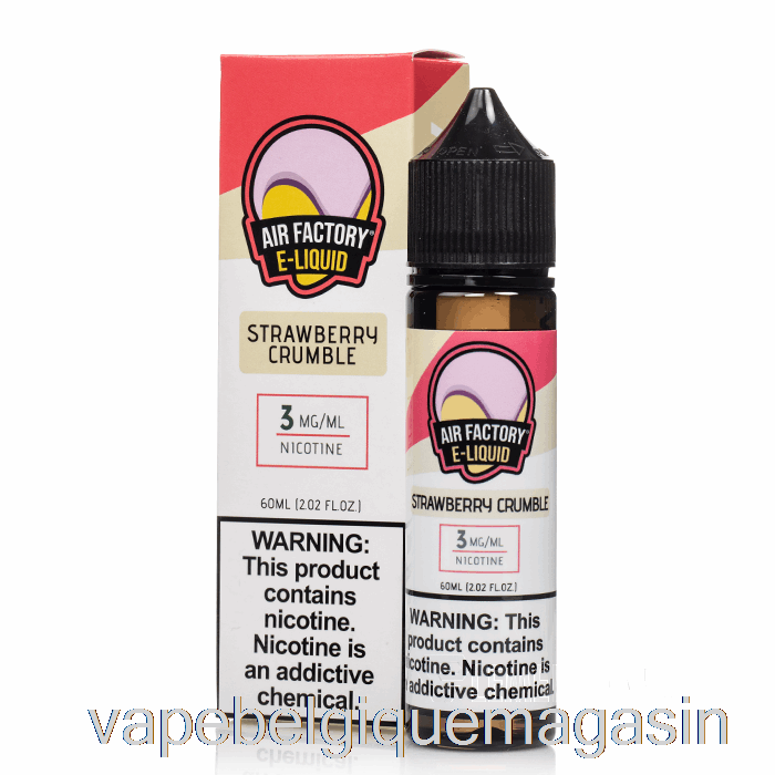 Vape Belgique Crumble Aux Fraises - Air Factory - 60ml 0mg